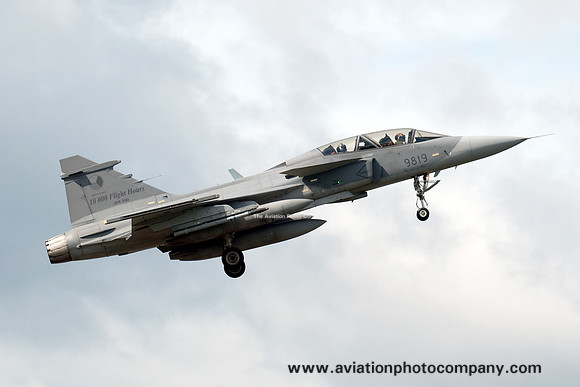 Czech Air Force 211 TL  SAAB JAS-39D Gripen 9819 with 10,000 Flight Hours marks at NATO Tiger Meet 2012 Orland