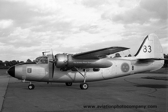 Swedish Air Force F8 Hunting Percival P.66 Pembroke C.52 (Tp83) 83006/83 (1970)