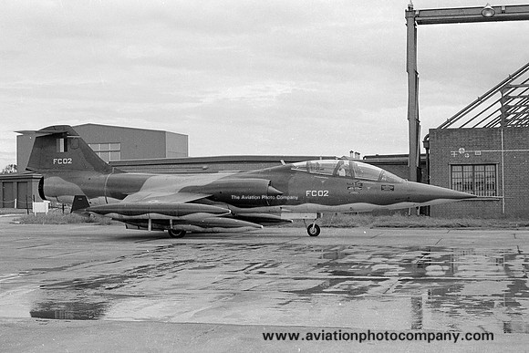 Belgian Air Force 10 Wing Lockheed TF-104G Starfighter FC-02 at RAF Lossiemouth (1979)