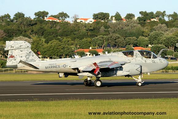 US Marines VMAQ-2 Grumman EA-6B Prowler 161119/CY-01 at Lajes (2008)
