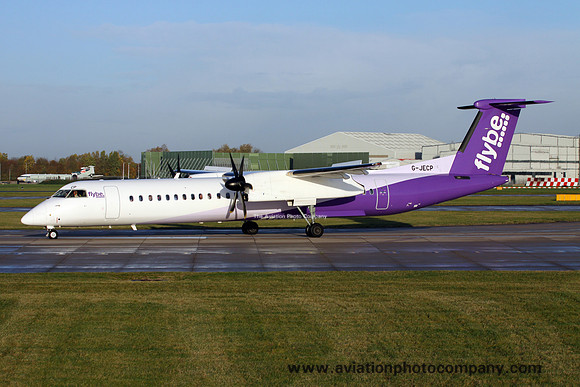FlyBe DHC-8-402 G-JECP at Manchester (2018)