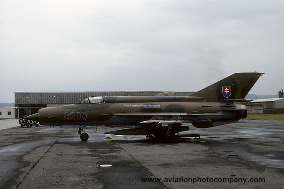 Slovak Air Force 1 SLP Mikoyan MiG-21MF 8209 (1993)