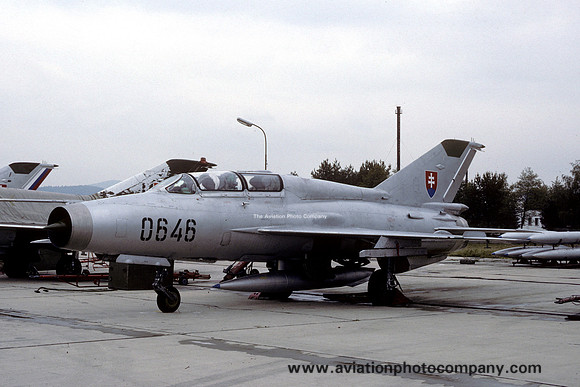 Slovak Air Force 1 SLP Mikoyan MiG-21UM 0646 (1993)