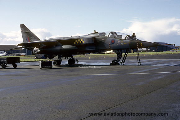 RAF 54 Squadron Sepecat Jaguar T.2 XX143/GS at Prestwick (1989)