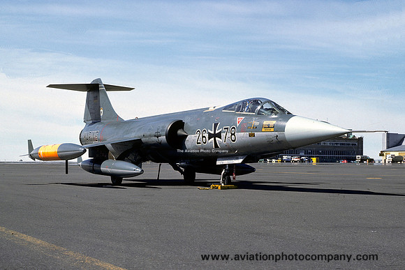 German Navy MFG1 Lockheed F-104G Starfighter 26+78 at Keflavik (1977)