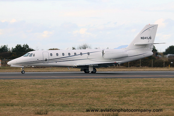 Cessna 680 Citation Sovereign N941JS at Prestwick (2018)