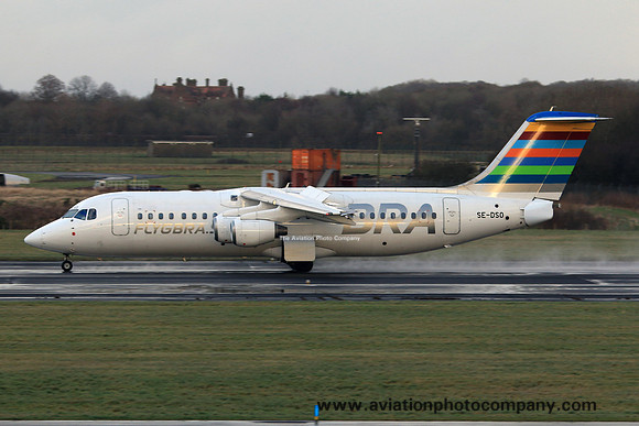 Braathens Regional Aviation Avro RJ-100 SE-DSO at Prestwick (2018)