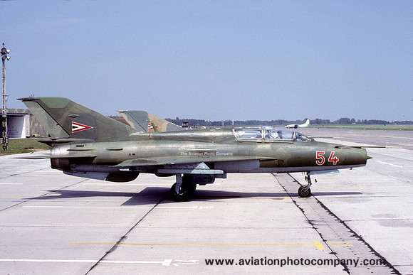 Hungarian Air Force Mikoyan MiG-21UM 54 (1991)