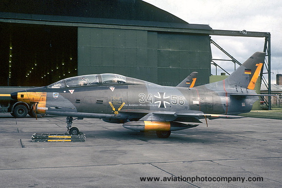 German Air Force WS50 FIAT G-91T 34+56 at RAF Lossiemouth (1978)