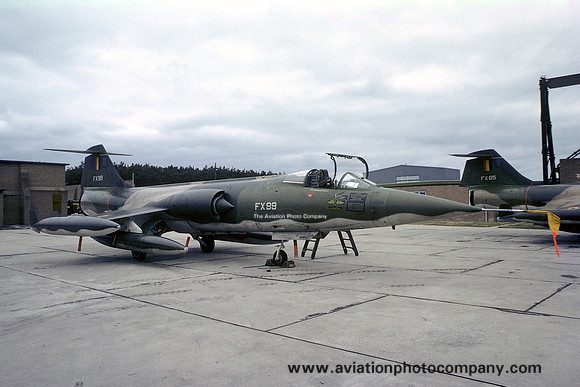 Belgian Air Force 10 Wing Lockheed F-104G Starfighter FX-99 at RAF Lossiemouth (1977)