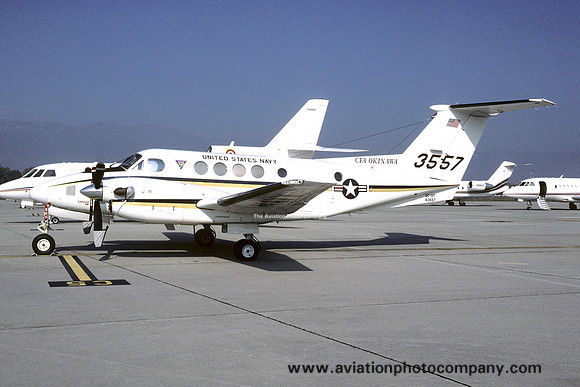 US Navy VFA Okinawa Beech UC-12F 163557 at Geneva (2005)