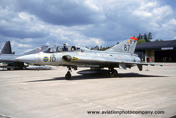 Swedish Air Force F10 SAAB Draken Sk-35C 35819/87 at Ronneby (1994)