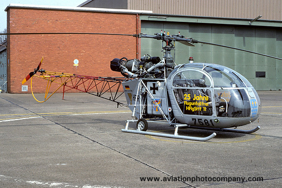 German Army HFS11 Sud Alouette II 75+81 (1993)