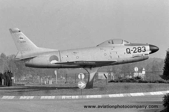 Dutch Air Force North American F-86K Q-283 displayed at Twnethe (1979)