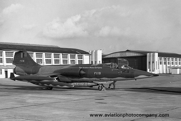 Belgian Air Force 10 Wing Lockheed F-104G Starfighter FX-19 at RAF Leuchars (1972)