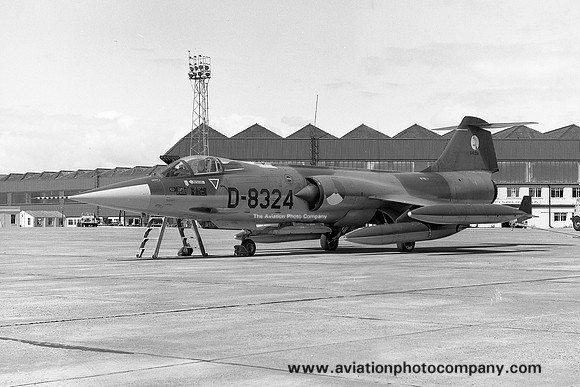 Dutch Air Force 322 Squadron Lockheed F-104G Starfighter D-8324 at RAF Leuchars (1972)