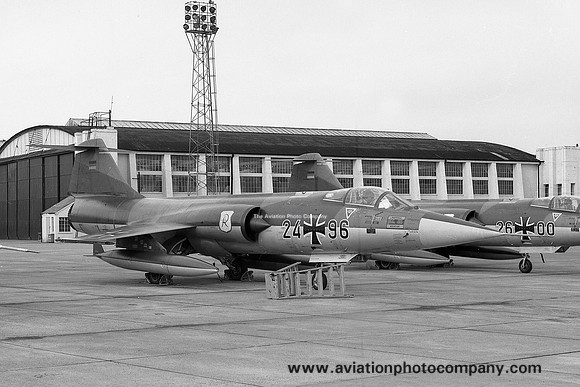 German Air Force JG71 Lockheed F-104G Starfighter 24+96 at RAF Leuchars (1972)