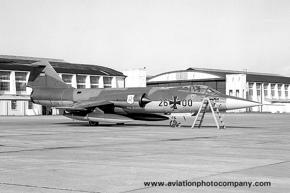 German Air Force JG71 Lockheed F-104G Starfighter 26+00 at RAF Leuchars (1972)