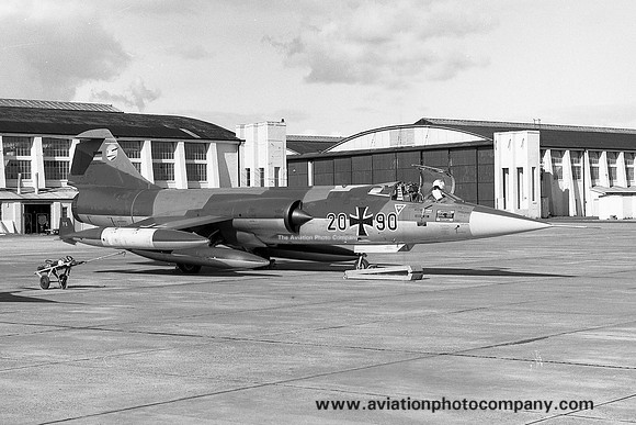 German Air Force JG74 Lockheed F-104G Starfighter 20+90 at RAF Leuchars (1972)