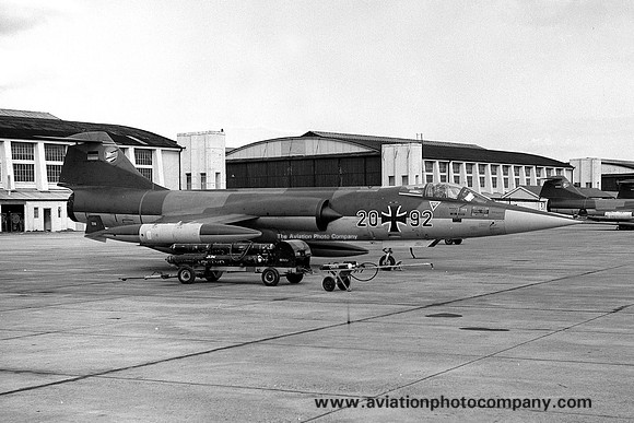 German Air Force JG74 Lockheed F-104G Starfighter 20+92 at RAF Leuchars (1972)