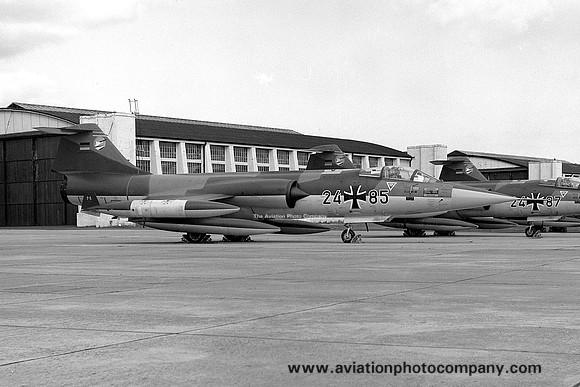 German Air Force JG74 Lockheed F-104G Starfighter 24+85 at RAF Leuchars (1972)