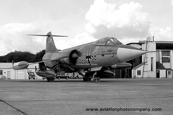 German Air Force JG74 Lockheed F-104G Starfighter 20+88 at RAF Leuchars (1972)