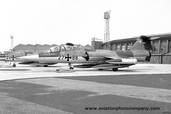 German Air Force JG74 Lockheed TF-104G Starfighter 27+88 (1973)