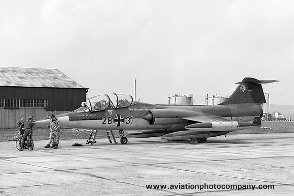 German Air Force JG74 Lockheed TF-104G Starfighter 28+31 (1972)