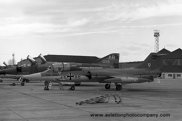 German Navy MFG1 Lockheed F-104H Starfighter 26+88 at RAF Leuchars (1972)