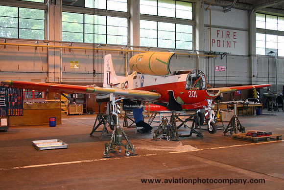 RAF Short Tucano T.1 ZF201 stored at RAF Shawbury (2007)