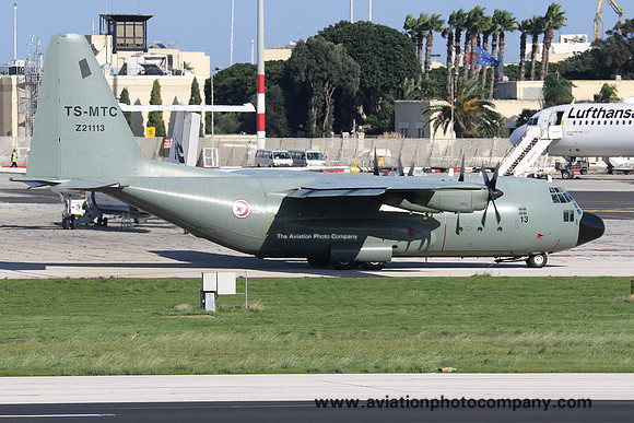 Tunisian Air Force Lockheed C-130B Hercules Z21113/TS-MTC at Malta Luqa IAP (2018)