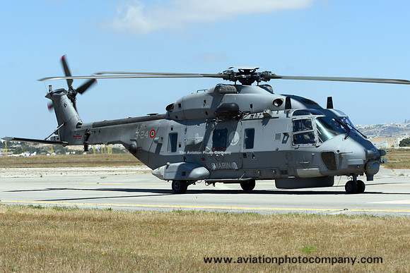 Italian Navy NHI SH-90A MM81599/3-24 at Malta Luqa IAP (2018)