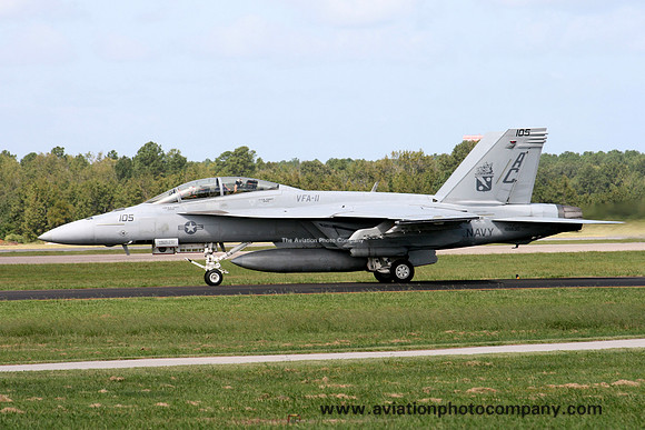 US Navy VFA-11 McDonnell Douglas F/A-18F Super Hornet 166630/AC-105 at NAS Oceana (2008)