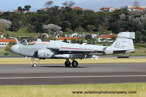 US Marines VMAQ-2 Grumman EA-6B Prowler 163032/CY-03 at Lajes AB (2018)