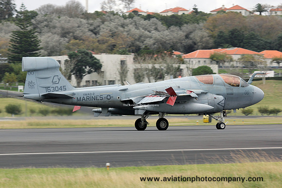 US Marines VMAQ-2 Grumman EA-6B Prowler 163045/CY-00 at Lajes AB (2018)
