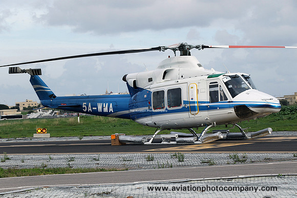 Agusta-Bell AB-412 5A-WMA at Malta Luqa IAP (2018)