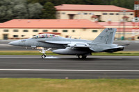 US Navy VAQ-135 Boeing EA-18G Growler 166943/NL-523 at Lajes (2012)