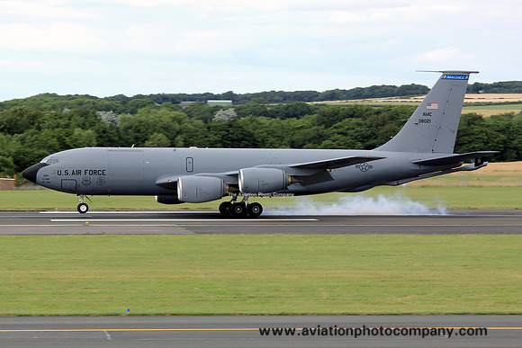 USAF 6 AMW 91 ARS Boeing KC-135R 63-8021 at Prestwick (2013)