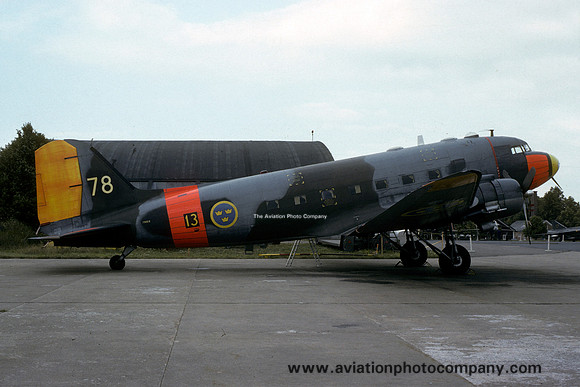 Swedish Air Force F13 Douglas C-47B Dakota 79008/78 (1976)