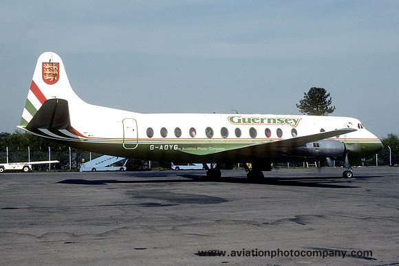 Guernsey Airlines Vickers Viscount G-AOYG (1984)