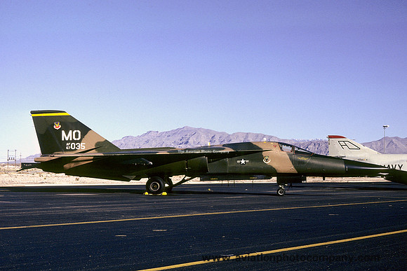 USAF 366 TFW 388 TFS General Dynamics F-111A 67-0035/MO at Nellis AFB (1980)