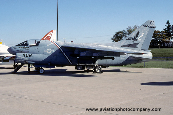 US Navy LTV A-7E Corsair 158842/AC-402 displayed at the Air Classics Museum (2000)