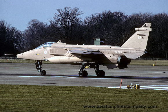 RAF Sepecat Jaguar GR.1 XX767/GE at RAF Coltishall (1991)
