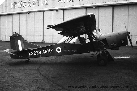 Army Air Corps Auster AOP.9 XS238 at Newcastle Woolsington (1963)