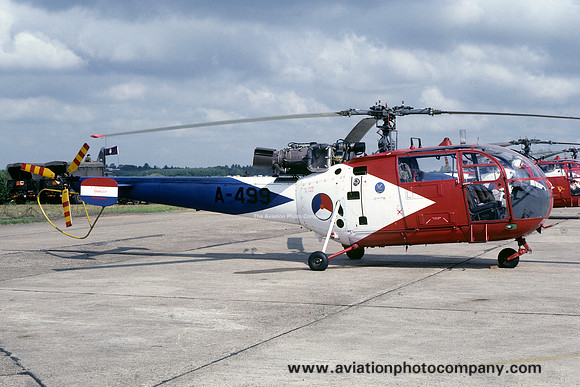 Dutch Air Force Grasshoppers Sud Alouette III A-499 (1981)