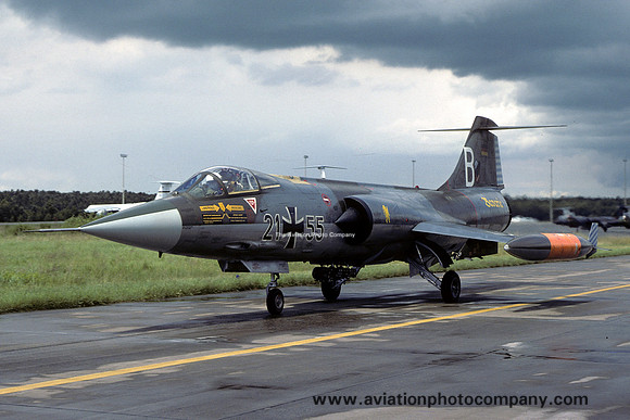 German Air Force JBG32 Lockheed F-104G Starfighter 21+55 (1980)