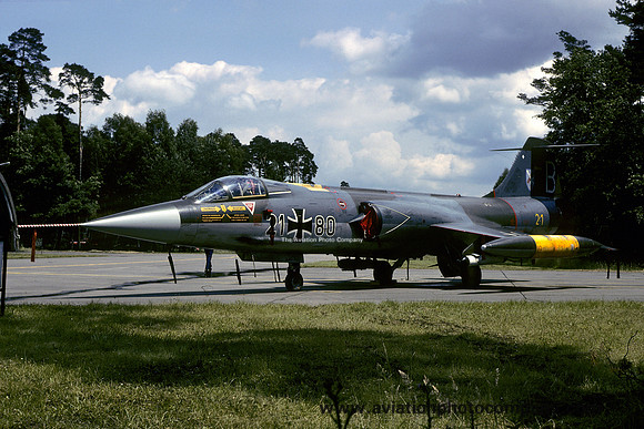 German Air Force JBG31 Lockheed F-104G Starfighter 21+80 (1980)