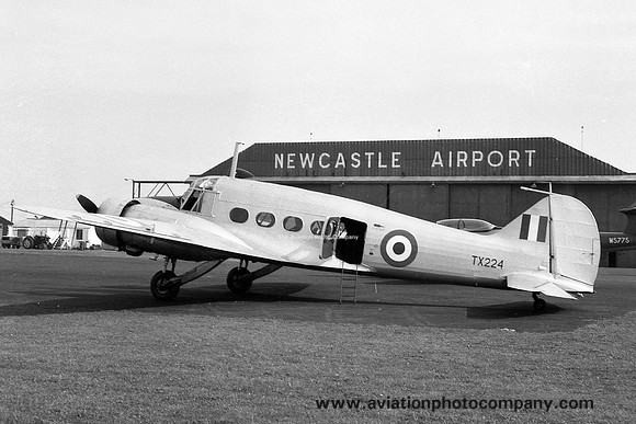 RAF 13 Group Avro Anson C.19 TX224 at Newcastle Woolsington (1960)