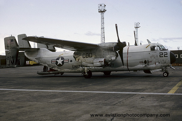 US Navy VR-24 Grumman C-2A Greyhound 162174/JM-22 at Prestwick (1992)