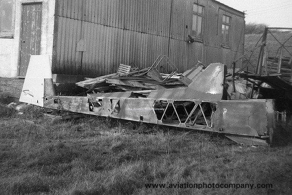 Slingsby T.31 Cadet wreck at Sandown (1967)